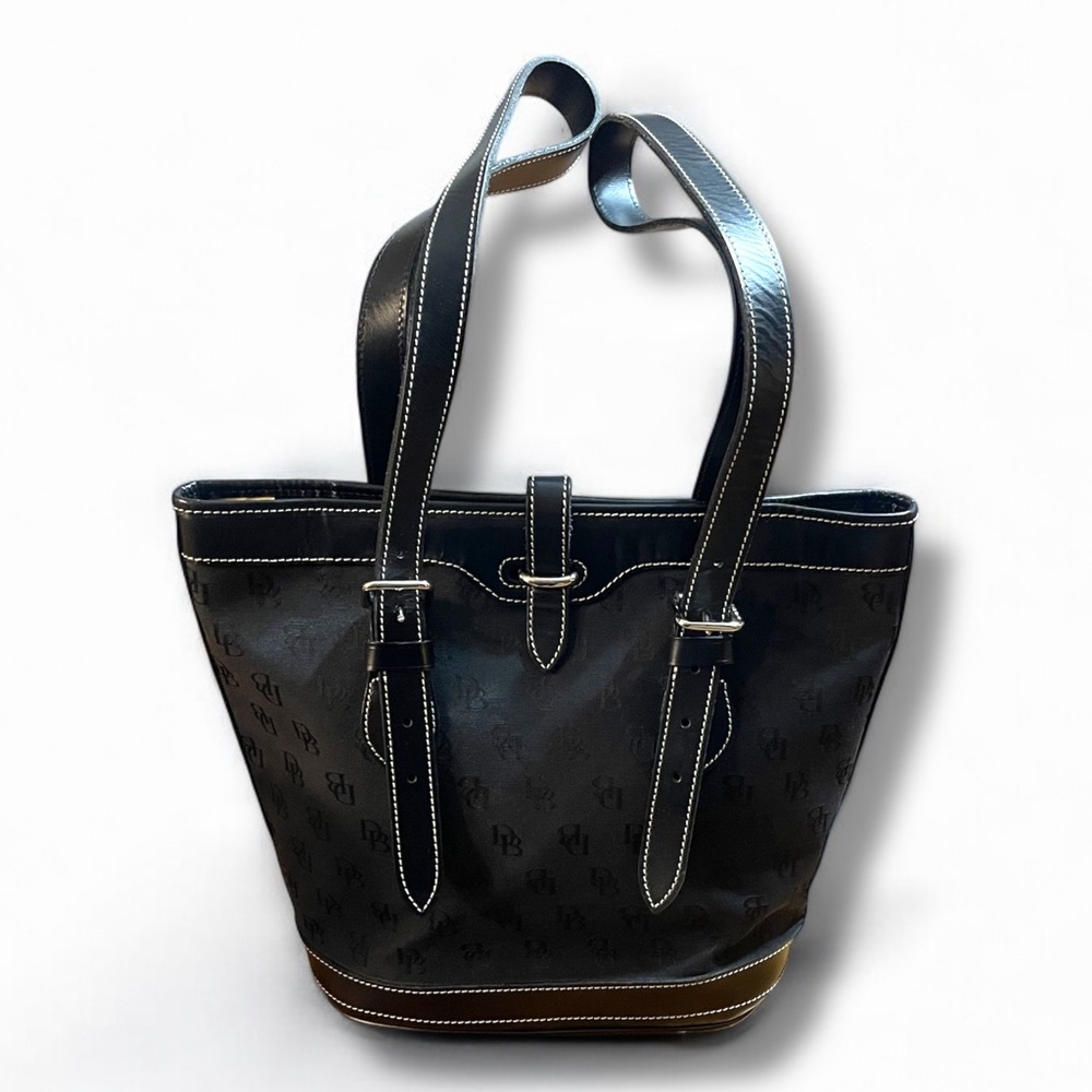 Vintage Dooney & Bourke Signature Bucket Bag Purse with Double Handles